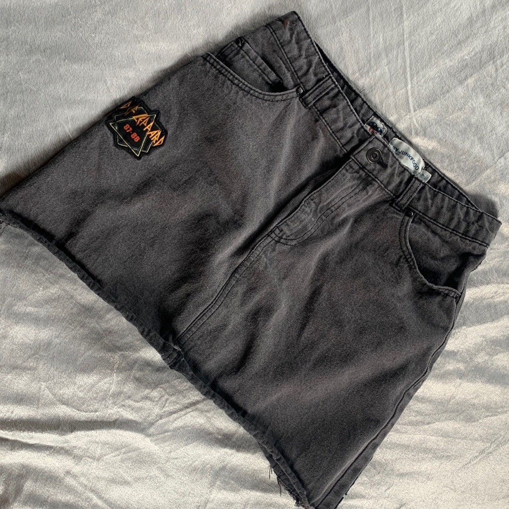 Def Leppard Denim skirt